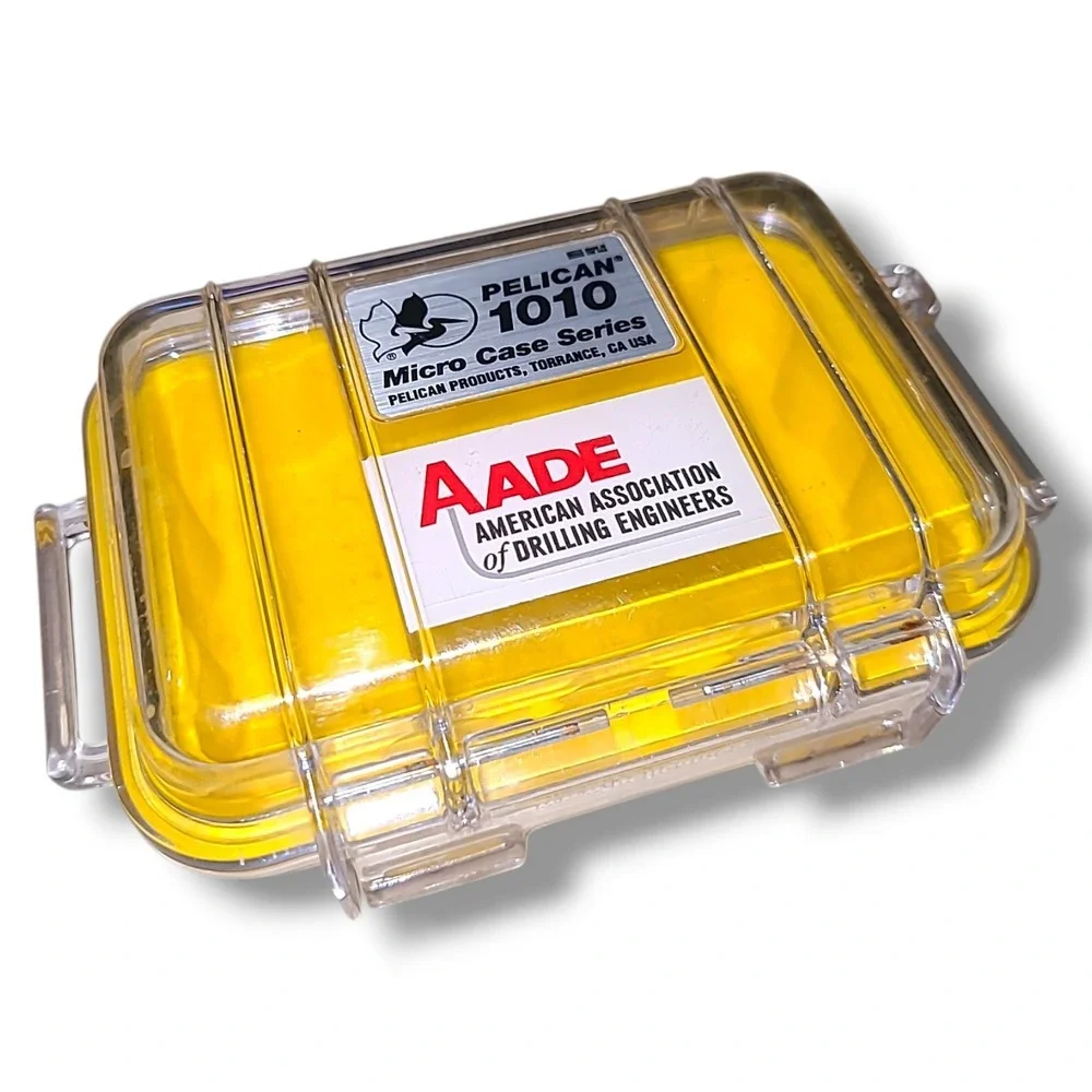 Pelican 1010 Micro Case Clear Yellow Waterproof Hard Case AADE Promo USA EUC